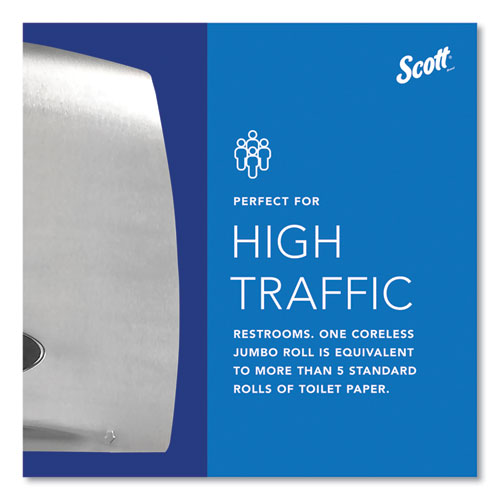 Image of Scott® Pro Coreless Jumbo Roll Tissue Dispenser, EZ Load, 14.38 x 6 x 9.75, Stainless Steel