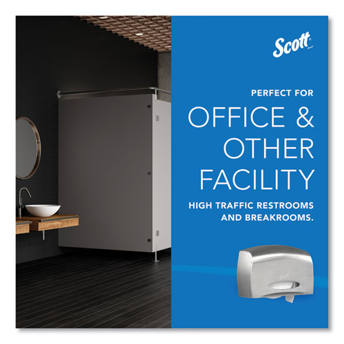 Image of Scott® Pro Coreless Jumbo Roll Tissue Dispenser, EZ Load, 14.38 x 6 x 9.75, Stainless Steel