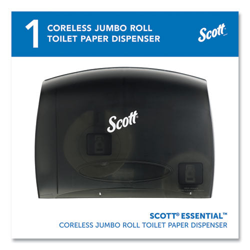 Image of Scott® Essential Coreless Jumbo Roll Tissue Dispenser for Business, 14.25 x 6 x 9.75, Black