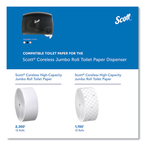 Image of Scott® Essential Coreless Jumbo Roll Tissue Dispenser for Business, 14.25 x 6 x 9.75, Black