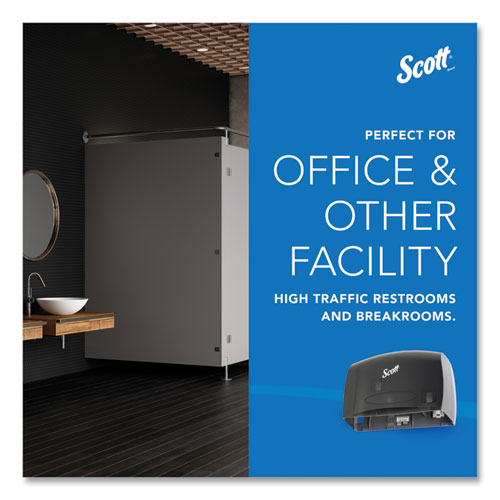 Image of Scott® Essential Coreless Jumbo Roll Tissue Dispenser for Business, 14.25 x 6 x 9.75, Black