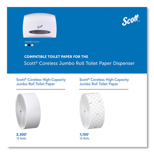 Image of Scott® Essential Coreless Jumbo Roll Tissue Dispenser, 14.25 x 6 x 9.75, White