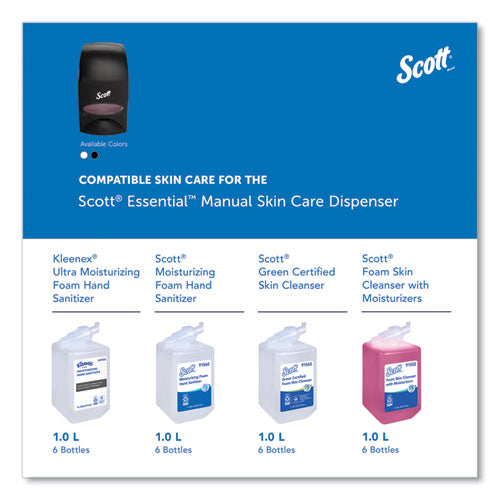 Image of Scott® Essential Manual Skin Care Dispenser, For Traditional Business, 1,000 Ml, 5 X 5.25 X 8.38, Black