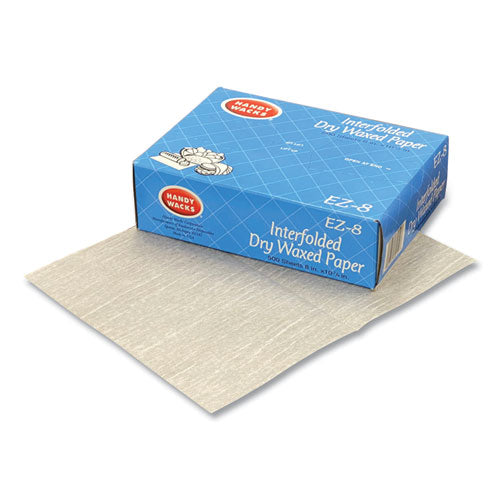 Image of Handy Wacks Interfolded Dry Waxed Paper Deli Sheets, 10.75 x 8, 12/Carton