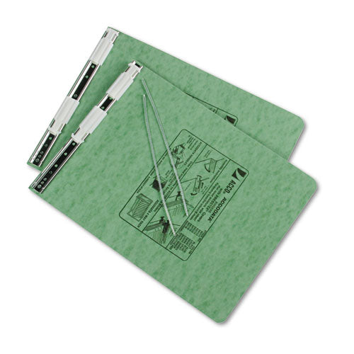 Image of ACCO Presstex Covers With Storage Hooks, 2 Posts, 6" Capacity, 9.5 X 11, Light Green