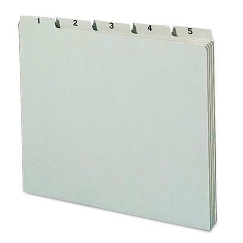 Image of Smead 100% Recycled Daily Top Tab File Guide Set, 1/5-Cut Top Tab, 1 To 31, 8.5 X 11, Green, 31/set