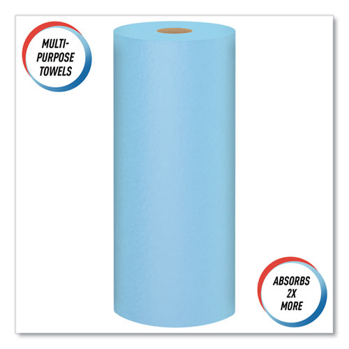 Image of Scott® Shop Towels, Standard Roll, 1-Ply, 9.4 x 11, Blue, 55/Roll, 30 Rolls/Carton