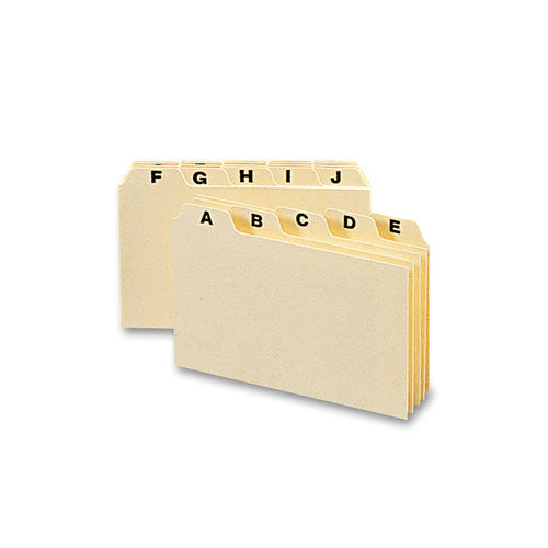 Image of Smead Manila Card Guides, 1/5-Cut Top Tab, A To Z, 3 X 5, Manila, 25/set