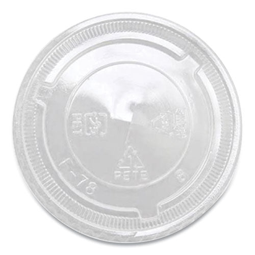 Image of Karat® PET Lids, X Straw Hole, Fits 8 oz to 10 oz Cold Cups, Plastic, Clear, 1,000/Carton