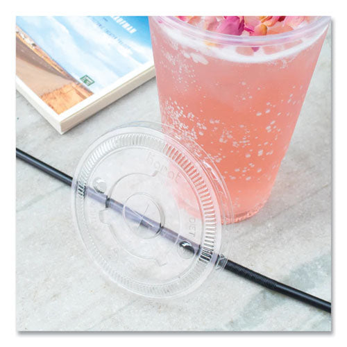 Image of Karat® PET Lids, Flat Lid, Fits 32 oz Cold Cups, Plastic, Clear, 600/Carton