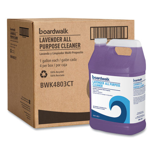 Image of Boardwalk® All Purpose Cleaner, Lavender Scent, 1 gal Bottle, 4/Carton