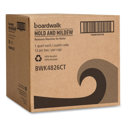 Image of Boardwalk® Mold and Mildew Remover with Bleach, Ready to Use, Floral Scent, 32 oz Bottle, 12/Carton