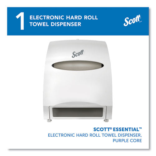 Image of Scott® Essential Electronic Hard Roll Towel Dispenser, 12.7 X 9.57 X 15.76, White