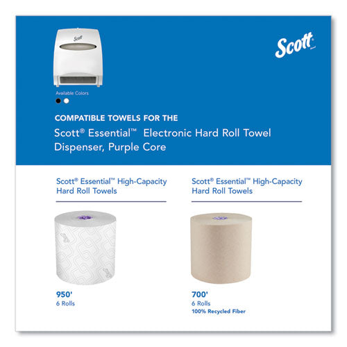 Image of Scott® Essential Electronic Hard Roll Towel Dispenser, 12.7 X 9.57 X 15.76, White