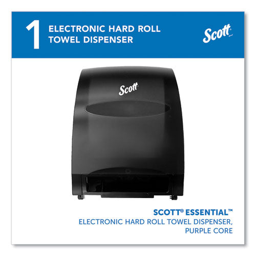Image of Scott® Essential Electronic Hard Roll Towel Dispenser, 12.7 X 9.57 X 15.76, Black