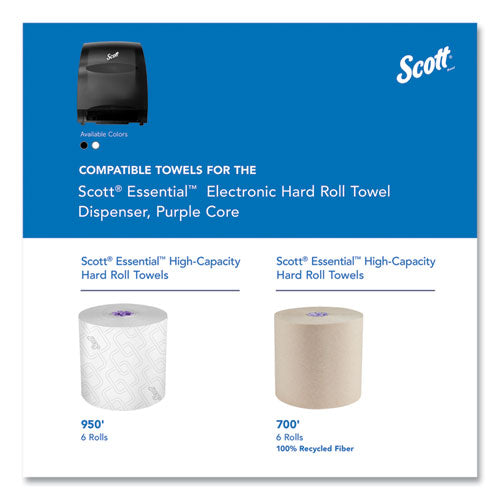 Image of Scott® Essential Electronic Hard Roll Towel Dispenser, 12.7 X 9.57 X 15.76, Black