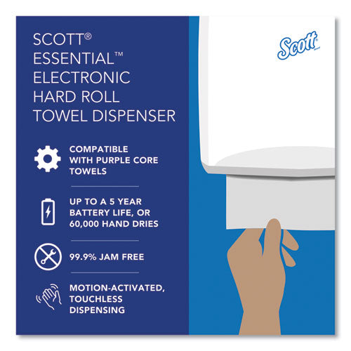 Image of Scott® Essential Electronic Hard Roll Towel Dispenser, 12.7 X 9.57 X 15.76, Black