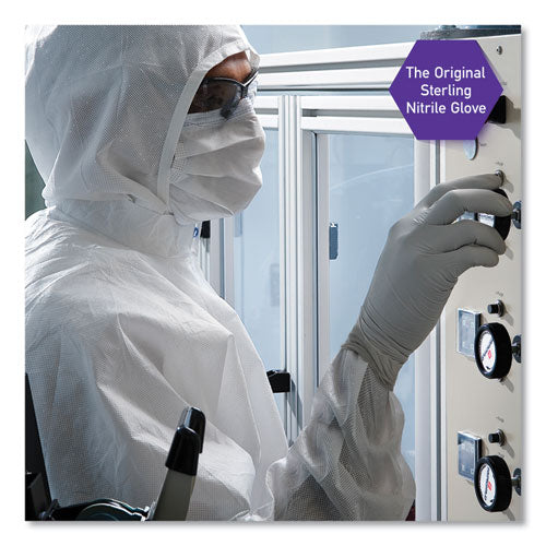 Image of Kimtech Sterling Nitrile Exam Gloves, Powder-Free, Gray, 242 Mm Length, Small, 200/box