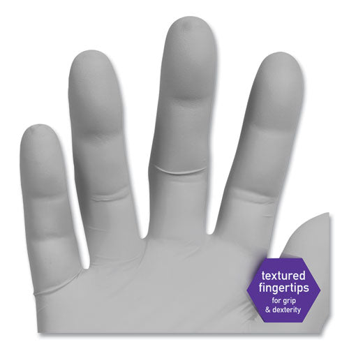 Image of Kimtech Sterling Nitrile Exam Gloves, Powder-Free, Gray, 242 Mm Length, Medium, 200/box
