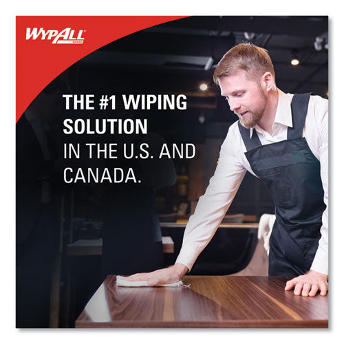 Image of WypAll® General Clean X60 Cloths, 12.5 x 16.8, White, 236/Carton