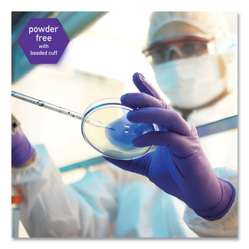 Image of Kimtech PURPLE NITRILE Exam Gloves, 242 mm Length, Small, Purple, 100/Box