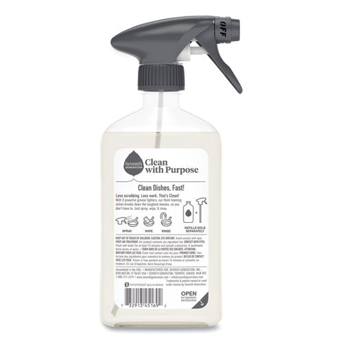 Image of Seventh Generation® Foaming Dish Spray, Mandarin Orange Scent, 16 oz Bottle, 6/Carton