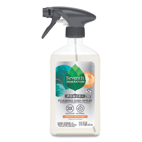 Image of Seventh Generation® Foaming Dish Spray, Mandarin Orange Scent, 16 oz Bottle, 6/Carton