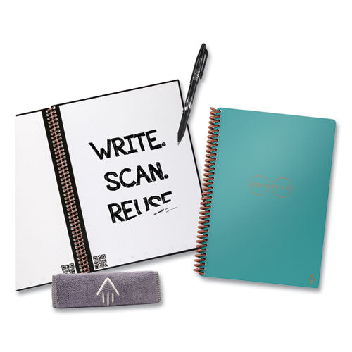Image of Rocketbook Core Smart Notebook, Dotted Rule, Teal Cover, (18) 8.8 x 6 Sheets