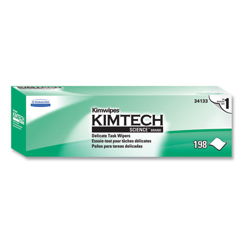 Image of Kimtech Kimwipes Delicate Task Wipers, 1-Ply, 11.8 x 11.8, Unscented, White, 198/Box, 15 Boxes/Carton