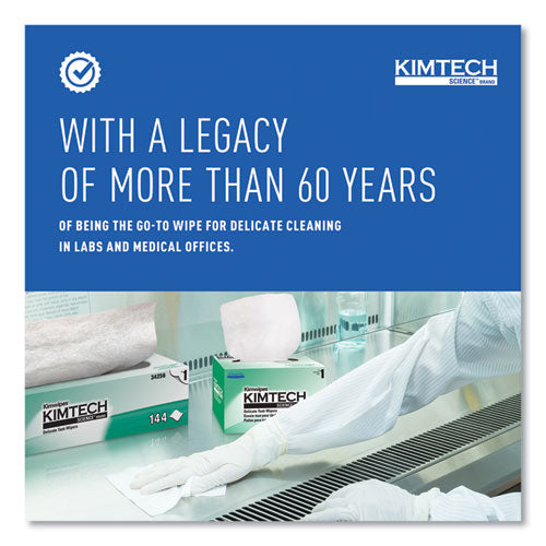 Image of Kimtech Kimwipes, Delicate Task Wipers, 1-Ply, 4.4 x 8.4, Unscented, White, 286/Box