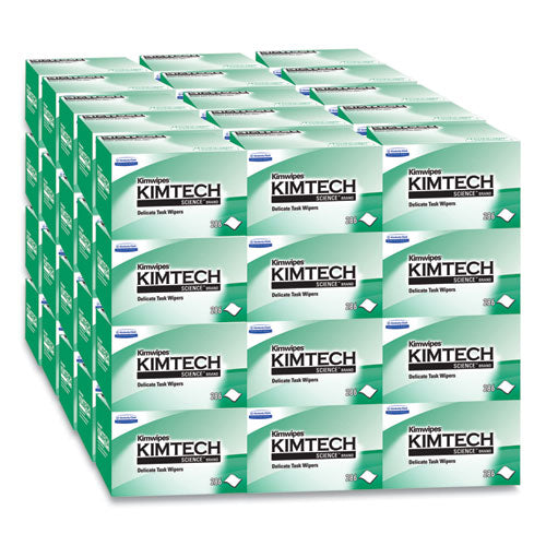 Image of Kimtech Kimwipes, Delicate Task Wipers, 1-Ply, 4.4 x 8.4, Unscented, White, 286/Box, 60 Boxes/Carton