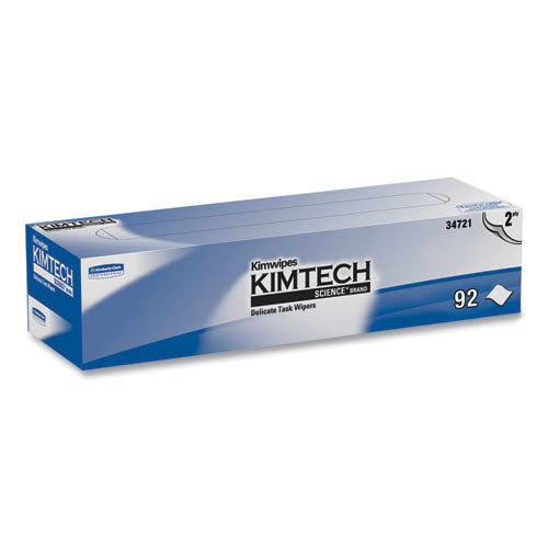 Image of Kimtech Kimwipes Delicate Task Wipers, 2-Ply, 14.7 x 16.6, Unscented, White, 92/Box, 15 Boxes/Carton