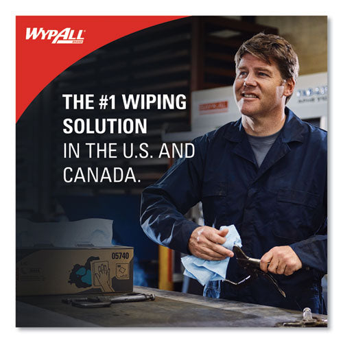 Image of WypAll® Power Clean X80 Heavy Duty Cloths, Jumbo Roll, 12.4 x 12.2, White, 475/Roll