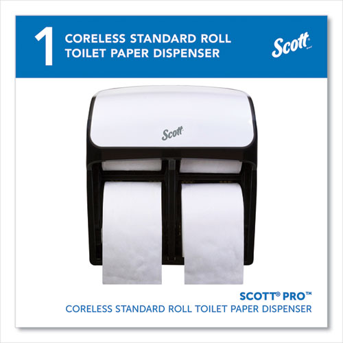 Image of Scott® Pro High Capacity Coreless SRB Tissue Dispenser, 11.25 x 6.31 x 12.75, White