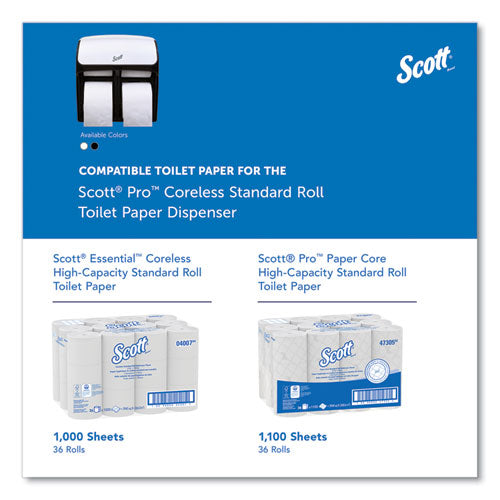 Image of Scott® Pro High Capacity Coreless SRB Tissue Dispenser, 11.25 x 6.31 x 12.75, White
