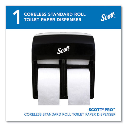 Image of Scott® Pro High Capacity Coreless SRB Tissue Dispenser, 11.25 x 6.31 x 12.75, Black