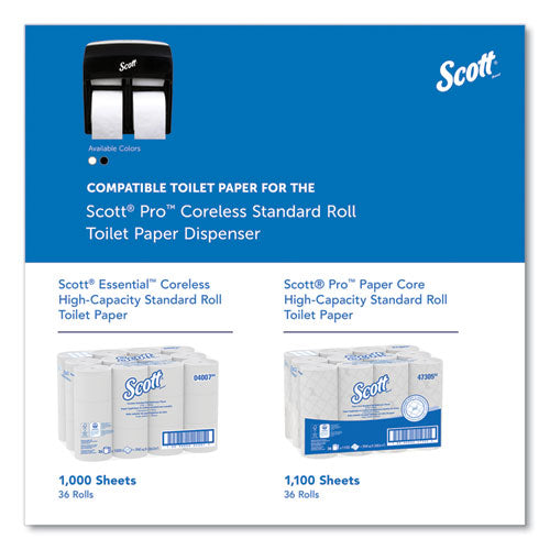 Image of Scott® Pro High Capacity Coreless SRB Tissue Dispenser, 11.25 x 6.31 x 12.75, Black