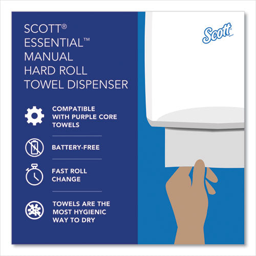Image of Scott® Essential Manual Hard Roll Towel Dispenser, 13.06 X 11 X 16.94, White