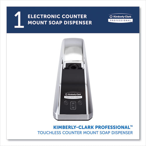Image of Kimberly-Clark Professional Touchless Counter Mount Skin Care Dispenser, 1.5 L, 2.12 X 4.25 X 5.56, Chrome