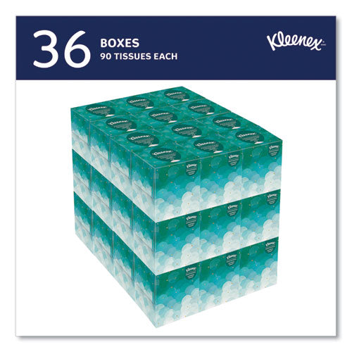 Image of Kleenex® Boutique White Facial Tissue for Business, Pop-Up Box, 2-Ply, 90 Sheets/Box, 36 Boxes/Carton