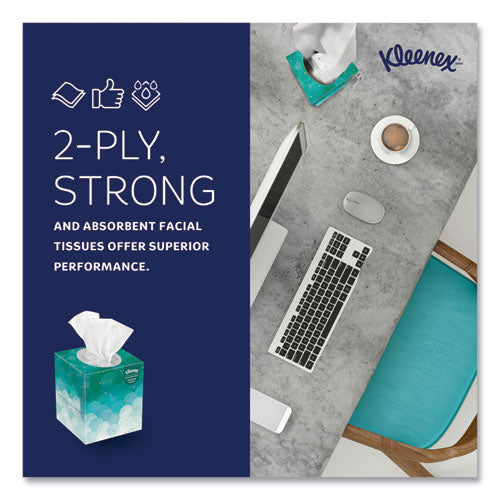 Image of Kleenex® Boutique White Facial Tissue for Business, Pop-Up Box, 2-Ply, 95 Sheets/Box, 6 Boxes/Pack