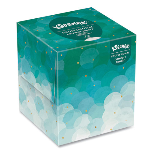 Image of Kleenex® Boutique White Facial Tissue for Business, Pop-Up Box, 2-Ply, 95 Sheets/Box, 6 Boxes/Pack, 6 Packs/Carton