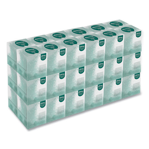Image of Kleenex® Naturals Facial Tissue for Business, BOUTIQUE POP-UP Box, 2-Ply, White, 90 Sheets/Box, 36 Boxes/Carton