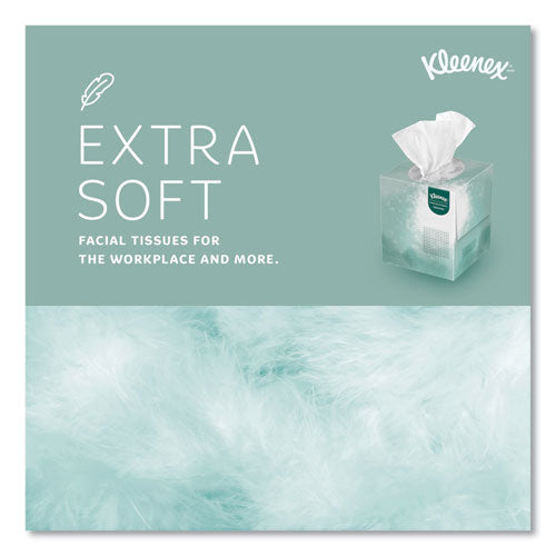 Image of Kleenex® Naturals Facial Tissue for Business, BOUTIQUE POP-UP Box, 2-Ply, White, 90 Sheets/Box, 36 Boxes/Carton