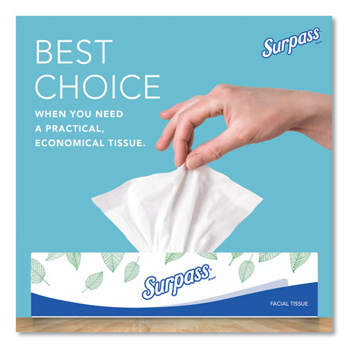 Image of Surpass® Facial Tissue for Business, 2-Ply, White,125 Sheets/Box, 60 Boxes/Carton