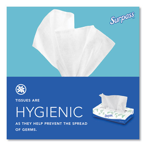 Image of Surpass® Facial Tissue for Business, 2-Ply, White,125 Sheets/Box, 60 Boxes/Carton