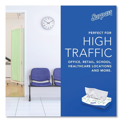 Image of Surpass® Facial Tissue for Business, 2-Ply, White,125 Sheets/Box, 60 Boxes/Carton