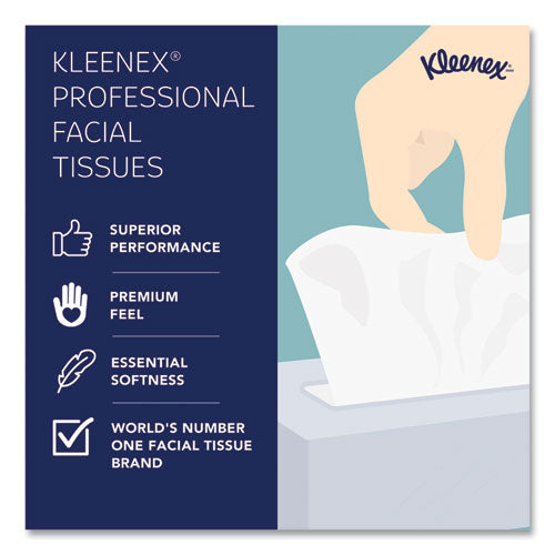 Image of Kleenex® White Facial Tissue for Business, 2-Ply, White, Pop-Up Box, 100 Sheets/Box, 36 Boxes/Carton