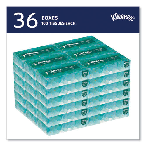 Image of Kleenex® White Facial Tissue for Business, 2-Ply, White, Pop-Up Box, 100 Sheets/Box, 36 Boxes/Carton
