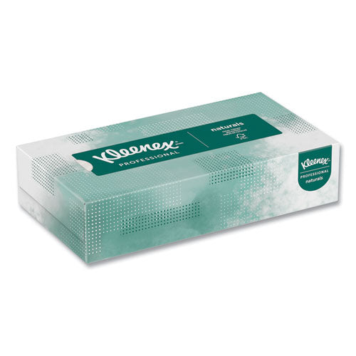 Image of Kleenex® Naturals Facial Tissue for Business, Flat Box, 2-Ply, White, 125 Sheets/Box
